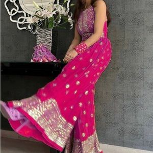Fuschia Colored Indian Jumpsuit Dress